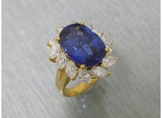 Diamond Blue Sapphire Ring